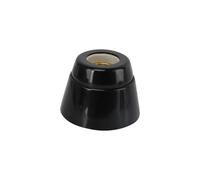 Portalámparas de cerámica E27, color negro, compatible con bombillas estándar, ideal para iluminación decorativa y funcional en cualquier espacio.