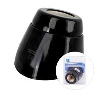 Portalámparas de cerámica E27, color negro, ideal para iluminación decorativa y versátil en distintos entornos.