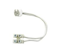 Portalámparas de cerámica G5.3, blanco, resistente al calor, ideal para iluminación decorativa y funcional en interiores.