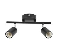 Portalámparas de Iluminación de Riel LED de 2 Luces para Bombillas E27, Cabezal de Luz Giratorio, Lámpara de Techo de Riel, Iluminación Puntual para Decoración de Cocina, Arte,