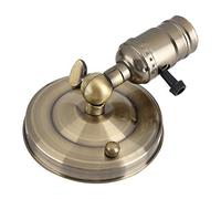 Portalámparas de Pared Vintage E27 con Interruptor, Decoración Elegante para el Hogar, Crea Ambiente Romántico (Bronce antiguo)