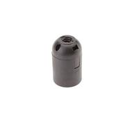 Portalámparas de plástico E14 con terminal de resorte, color negro, ideales para iluminación de ambientes y fácil instalación.