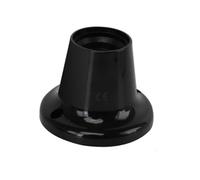 Portalámparas de plástico E27, color negro, 220V, resistente y ligero; ideal para lámparas en interiores y exteriores.