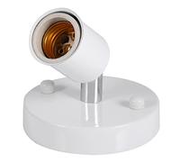 portalámparas de Techo con portalámparas de Pared Giratorio de 180 °,Adaptador de portalámparas para lámpara E27, portalámparas, portalámparas de Hierro de cerámica para Garaje(Blanco), Lámpara