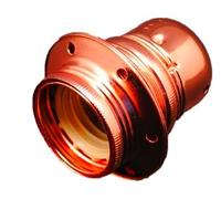 Portalámparas decorativo de cobre E27, con estructura de metal, diseño moderno, dimensiones 10x10 cm, cable de 1.5 metros. Diseñado para: iluminación de ambientes y decoración. #