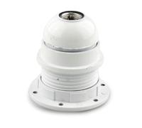 Portalámparas E-27, capacidad 4A, rosca blanca, ideal para iluminar espacios, compatible con diversas bombillas.
