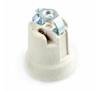 Portalámparas E-27 de porcelana M10, ideal para bombillas LED, incandescentes y ahorro energético. Perfecto para iluminación en hogar y oficina.