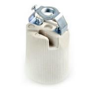 Portalámparas E-27 de porcelana M10, ideal para iluminación en interiores, compatible con bombillas estándar.