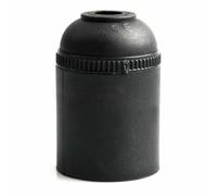 Portalámparas E-27 Liso Negro 4A - Ideal para instalaciones eléctricas, decoración y proyectos de iluminación.