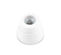Portalámparas E-27 recto de porcelana 4A, ideal para bombillas LED y halógenas, proporciona conexión segura y estética en instalaciones eléctricas.