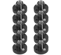 Portalámparas E10 10 Piezas Negro de Plástico para Pruebas Eléctricas | 50 V, Diseño Compacto de Rosca, para Cables Caimán y Proyectos de Física