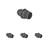 Portalamparas E14 De 1/2 Rosca Plastico Negro (Paquete de 4)