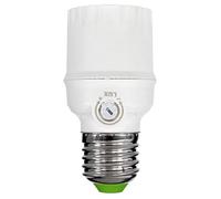 Portalámparas E27 con célula fotoeléctrica, regulación automática de luz, ideal para iluminación exterior y ahorro energético.