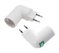 Portalámparas E27 Con Interruptor, Sin Cable, Adaptador de Casquillo, AC 220-240V, 50-60Hz, Pack de 2 (Sin Bombilla)