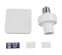 Portalámparas E27 con mando a distancia, interruptor de luz inalámbrico para 165 - 265 V, compatible con bombillas LED de hasta 100 W, fácil emparejamiento, ahorro de energía, automático (C)