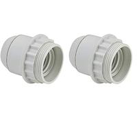 Portalamparas E27 De 1/2 Rosca Plastico Blancio (Paquete de 2)