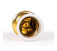 Portalámparas E27 de latón y porcelana estilo clásico 220V