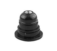Portalámparas E27 negro, 4A, rosca, óptimo para lámparas de diversas potencias y aplicaciones en iluminación.