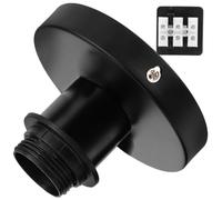 Portalámparas E27 Negro de Metal para Techo DIY Tornillos | Montaje Incluido, Uso en Plafón LED y Lámparas Colgantes, Formato Compacto de 1 Pieza