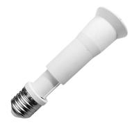Portalámparas Extensible para Luz y Ajustable Exterior E27 | Instalación Sencilla, Casquillo Alargador para Bombilla, Diseño Telescópico, Plástico y Metal, Blanco