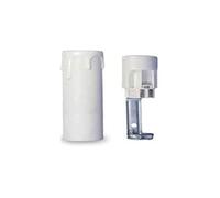 Portalámparas + funda de vela E14 26x85 mm blanca GSC 2203326