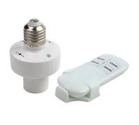 Portalámparas inalámbrico E27 con mando a distancia, control de 360 grados, penetración en la pared, función de temporizador, para lámparas LED de salón