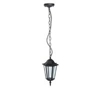 LA'MPARA DE JARDI'N E27 BASE GRANDE EN COLOR ALUMINIO/VIDRIO NEGRO VT-752 7072