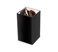 Portalámparas LED montaje en plafón cuadrado GU10 Cuerpo Negro Reflector Oro Rosa