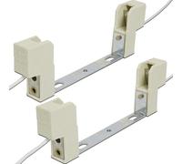 Portalámparas R7S para Bombilla LED 118mm, 2 Piezas Soporte de Cerámica de Base Lineal R7S J118, R7s J118 Base con Soporte, Casquillo RS7 Adaptador, AC 100-240V, casquillo universal