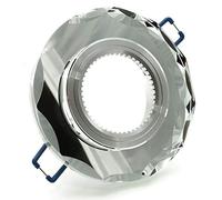 Portalámparas redondo de cristal para espejo, orificio empotrado, 6 cm, compatible con GU10 GU5.3 MR16