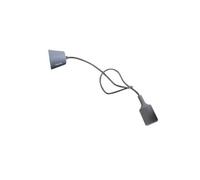 Portalámparas - silicona E27, cable textil de 1 metro, color gris, ideal para personalizar espacios con estilo y funcionalidad*