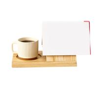 Portalámparas triangular de madera - Soporte triangular rústico y marcapáginas | Diseño de madera maciza natural | Uso versátil para libros, recetas, libros de cocina, tabletas, revistas en