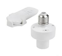 Portalámparas WiFi E27 con función de temporizador, control inalámbrico, accesorio para el hogar inteligente, 5 x 9 x 4 cm, color blanco