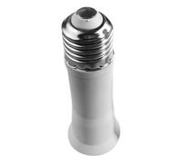 Portalámparas y Ajustable de Bombilla E27 Extensor Telescópico | Instalación Simple, Plástico y Metal, Blanco, Alargador de Casquillo, Base E27, Uso Doméstico