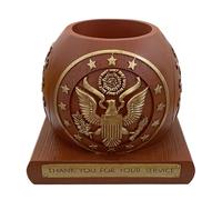 Portalápices A Los Veteranos - Vaso Para Lápices De Resina Patriótica, Organizador De Escritorio Retro | Accesorio Simbólico De Decoración De Oficina De Herencia Americana, Exhibición De Mesa