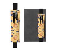 Portalápices ajustable de piel con diseño de búho torcido, para cuadernos, calendarios, tableta, banda elástica, marcapáginas y soporte para lápices