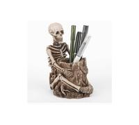 Portalápices con forma de calavera, organizador de lápices de escritorio, recipiente para brochas de maquillaje, contenedor de artículo
