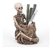 portalápices de calavera Porta lapicero Calavera Organizador de Pincel de Maquillaje de Esqueleto Cabeza de Calavera Caja de joyería Caja de Almacenamiento de Escritorio Ornamento Decoración del hogar