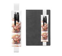 Portalápices de cuero blanco con diseño de WZYWHJ Pig en la maceta impreso, diseño de banda elástica de piel de PVC de alta calidad para cuadernos, diarios y planificadores