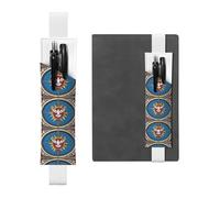 Portalápices de cuero blanco con texto en inglés "WHJSHOP Holy Spirit" Christia, banda elástica ajustable de 8.3 a 1.8 pulgadas para cuadernos, diarios, diario de tapa dura