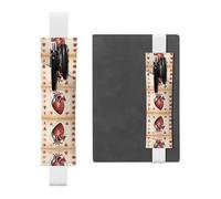 Portalápices de cuero blanco WZYWHJ Human Anatomy Heart Chart Prints - Diseño de banda elástica de cuero de PVC de alta calidad para cuadernos, diarios y planificadores