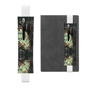 Portalápices de cuero con diseño de ardillas en el bosque con texto en inglés "LLKGOT Squirrels in the Forest", para diarios de tapa dura, agendas, planificadores, bolsa de correa ajustable