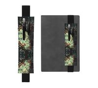 Portalápices de cuero con diseño de ardillas en el bosque con texto en inglés "LLKGOT Squirrels in the Forest", para diarios de tapa dura, agendas, planificadores, bolsa de correa ajustable