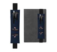 Portalápices de cuero con diseño de cerdo GGNKDL en el cielo estrellado para diarios de tapa dura, diarios, planificadores, bolsa de correa ajustable