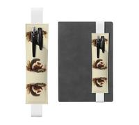 Portalápices de cuero con diseño de erizo GGNKDL para leer un libro para diarios de tapa dura, diarios, planificadores, bolsa de correa ajustable