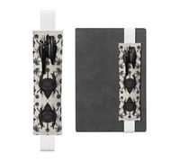 Portalápices de cuero con diseño de flor del diablo de RRKDOY para diarios de tapa dura, diarios, planificadores, bolsa de correa ajustable