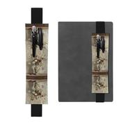 Portalápices de cuero con diseño de flores LLKGOT en botellas de cerámica para diarios de tapa dura, diarios, planificadores, bolsa de correa ajustable