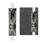 Portalápices de cuero con diseño de GGNKDL Hall of Splendor para diarios de tapa dura, diarios, planificadores, bolsa de correa ajustable