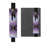 Portalápices de cuero con diseño de patitos RRKDOY en campo de lavanda impreso para diarios de tapa dura, diarios, planificadores, bolsa de correa ajustable