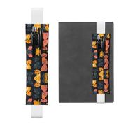 Portalápices de cuero con imágenes de dálmatas impresas para diarios de tapa dura, diarios, planificadores, bolsa de correa ajustable